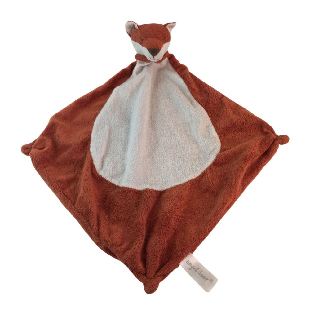 Angel Dear Fox Lovey 12" Red Orange Baby‎ Security Blanket Knots